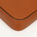Celine Claude Tan Calfskin Long Triomphe Shoulder Bag