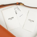 Celine Claude Tan Calfskin Long Triomphe Shoulder Bag