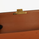 Celine Claude Tan Calfskin Long Triomphe Shoulder Bag