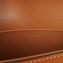 Celine Claude Tan Calfskin Long Triomphe Shoulder Bag