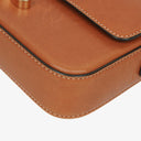Celine Claude Tan Calfskin Long Triomphe Shoulder Bag