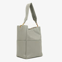 Celine Grey Soft Grained Calfskin Seau Sangle Bucket Bag