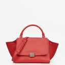 Celine Leather and Suede Small Trapeze Bag