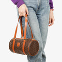 Celine Macadam Coated Canvas Boston Bag.