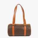 Celine Macadam Coated Canvas Boston Bag.