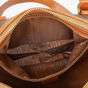 Celine Macadam Coated Canvas Boston Bag.