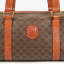 Celine Macadam Coated Canvas Boston Bag.