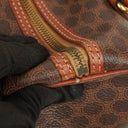 Celine Macadam Coated Canvas Boston Bag.