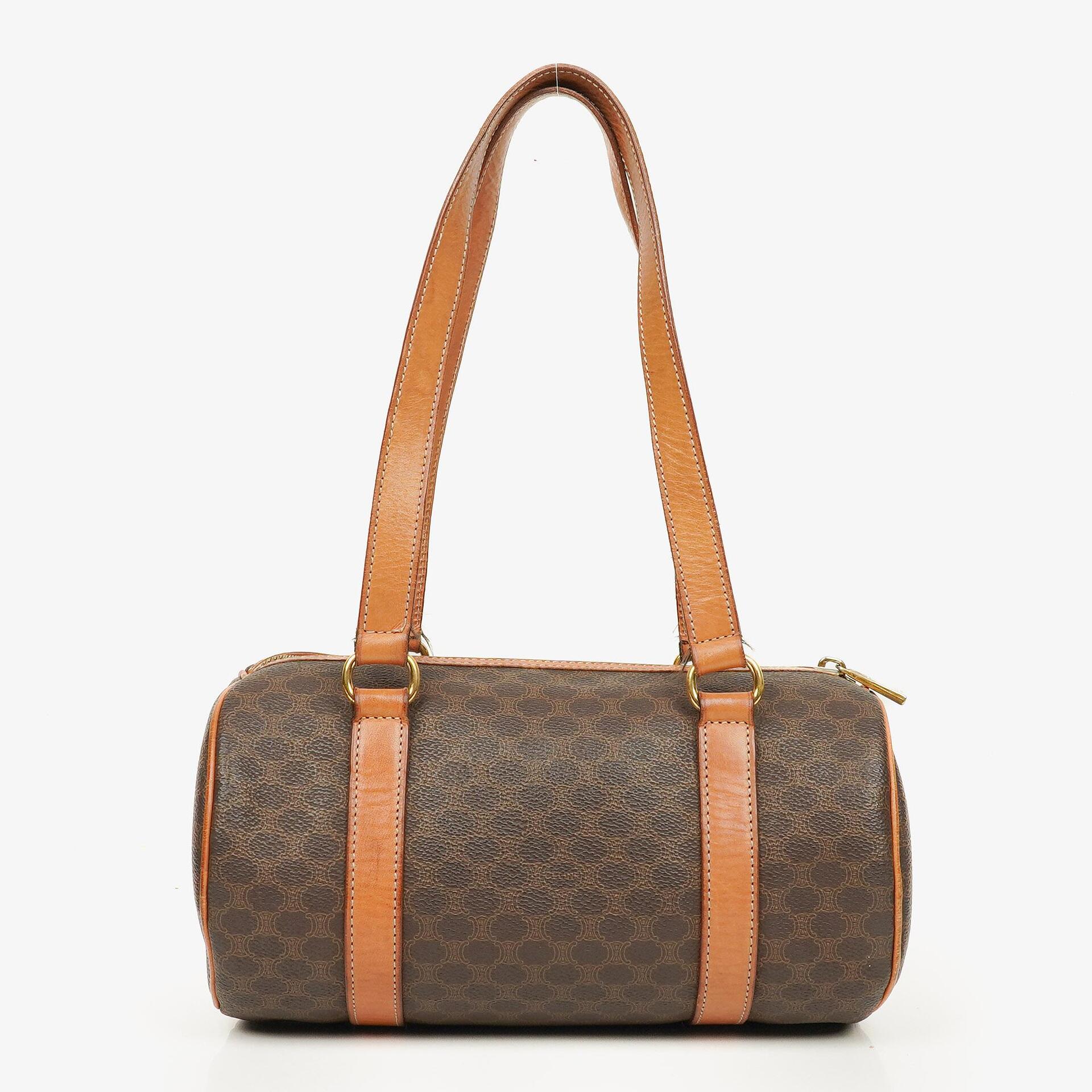 Celine Macadam Coated Canvas Boston Bag