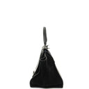 Celine Medium Trapeze Black Calfskin Leather And Suede Handbag
