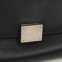 Celine Medium Trapeze Black Calfskin Leather And Suede Handbag