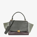 Celine Medium Trapeze Souris Drummed Multicolor Leather/Suede Bag