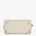 Celine Micro Luggage Cream Calfskin With Multicoloured Stiches Handbag
