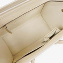 Celine Micro Luggage Cream Calfskin With Multicoloured Stiches Handbag
