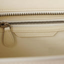 Celine Micro Luggage Cream Calfskin With Multicoloured Stiches Handbag
