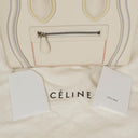 Celine Micro Luggage Cream Calfskin With Multicoloured Stiches Handbag