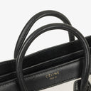 Celine Nano Luggage Black/Brown/White Leather and Suede Handbag