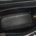 Celine Nano Luggage Black/Brown/White Leather and Suede Handbag