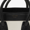 Celine Nano Luggage Black/Brown/White Leather and Suede Handbag