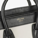 Celine Nano Luggage Black/Brown/White Leather and Suede Handbag