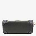 Celine Nano Luggage Shiny Smooth Black Calfskin Multicolor Stitched Handbag