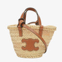 Celine Palm Leaves Calfskin Classic Triomphe Nano Panier