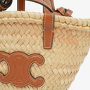 Celine Palm Leaves Calfskin Classic Triomphe Nano Panier