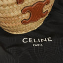 Celine Palm Leaves Calfskin Classic Triomphe Nano Panier