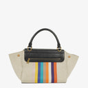 Celine Small Trapeze Multicolor Striped Canvas Bag