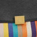 Celine Small Trapeze Multicolor Striped Canvas Bag