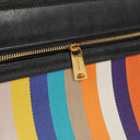 Celine Small Trapeze Multicolor Striped Canvas Bag