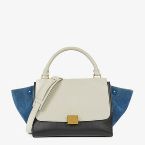 Celine Kleine Trapeze Mehrfarbige Gestreifte Canvas Tasche