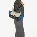 Celine Small Trapeze Multicolor Striped Canvas Bag