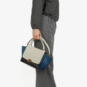 Celine Small Trapeze Multicolor Striped Canvas Bag
