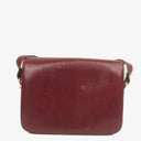 Céline Triomphe Burgundy Shiny Calfskin Shouder Bag
