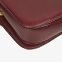 Céline Triomphe Burgundy Shiny Calfskin Shouder Bag