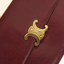 Céline Triomphe Burgundy Shiny Calfskin Shouder Bag