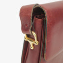 Céline Triomphe Burgundy Shiny Calfskin Shouder Bag