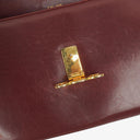 Céline Triomphe Burgundy Shiny Calfskin Shouder Bag