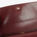 Céline Triomphe Burgundy Shiny Calfskin Shouder Bag