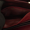 Céline Triomphe Burgundy Shiny Calfskin Shouder Bag