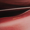 Céline Triomphe Burgundy Shiny Calfskin Shouder Bag