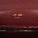Céline Triomphe Burgundy Shiny Calfskin Shouder Bag
