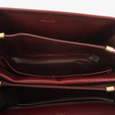 Céline Triomphe Burgundy Shiny Calfskin Shouder Bag