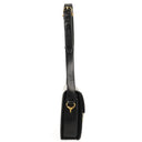 Celine Vintage Caleche Horse Carriage Black Box Calf Shoulder Bag