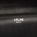 Celine Vintage Caleche Horse Carriage Black Box Calf Shoulder Bag
