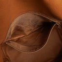 Celine Vintage Macadam Triomphe Beige And Brown Drawstring Bucket Bag