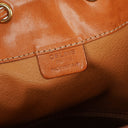 Celine Vintage Macadam Triomphe Beige And Brown Drawstring Bucket Bag
