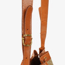 Celine Vintage Macadam Triomphe Beige And Brown Drawstring Bucket Bag