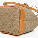Celine Vintage Macadam Triomphe Beige Drawstring Bucket Bag